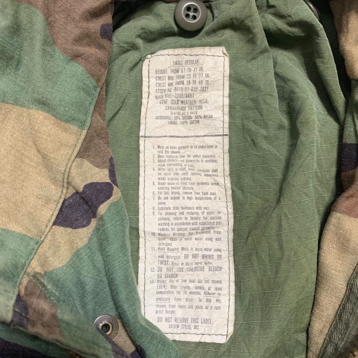 Vintage Vintage 80s Camouflage Military Army Parka Size US S / EU 44-46 / 1 - 5 Thumbnail