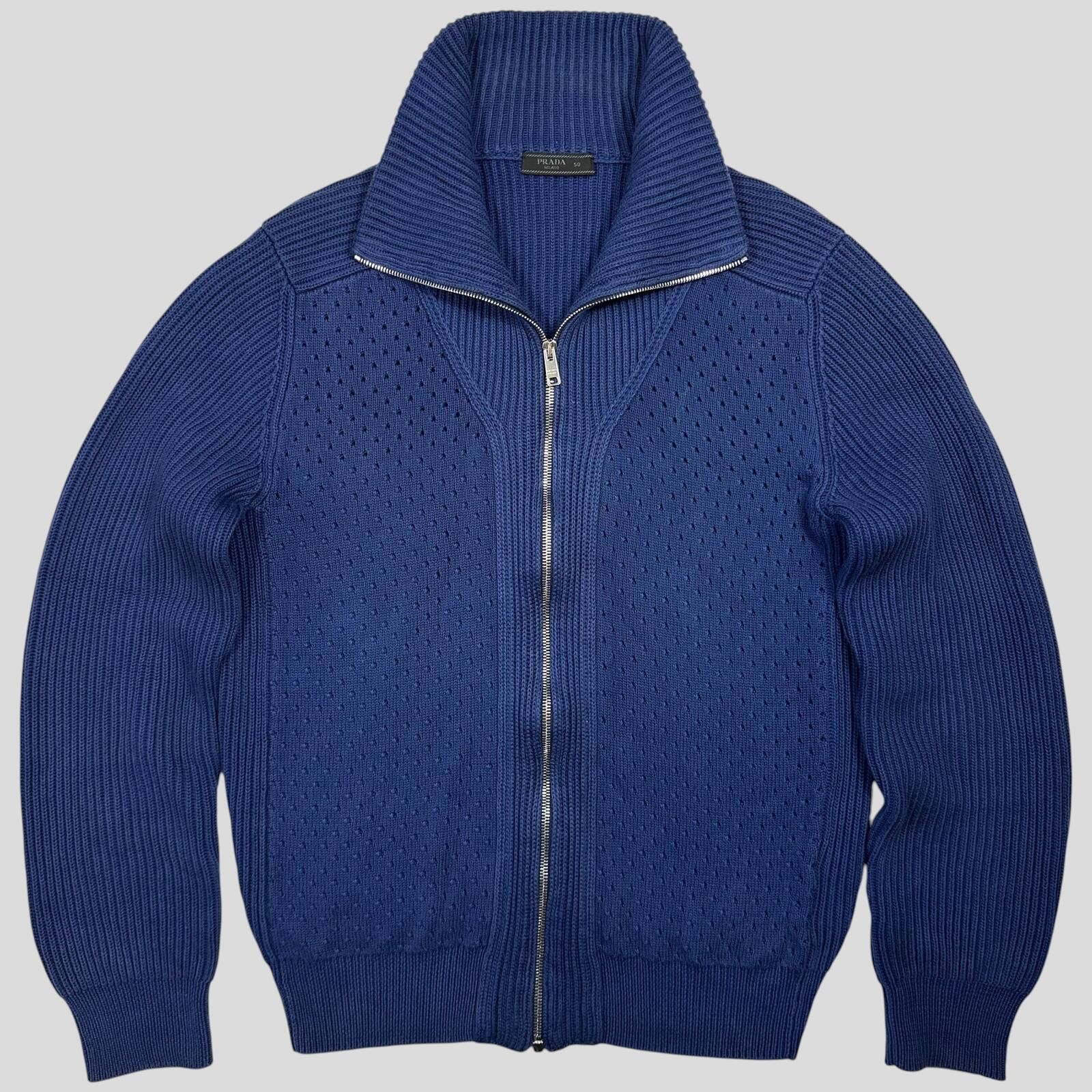 Prada Prada Milano 2018 Perforated Heavy Knit Cardigan Jacket - M Size US M / EU 48-50 / 2 - 6 Thumbnail