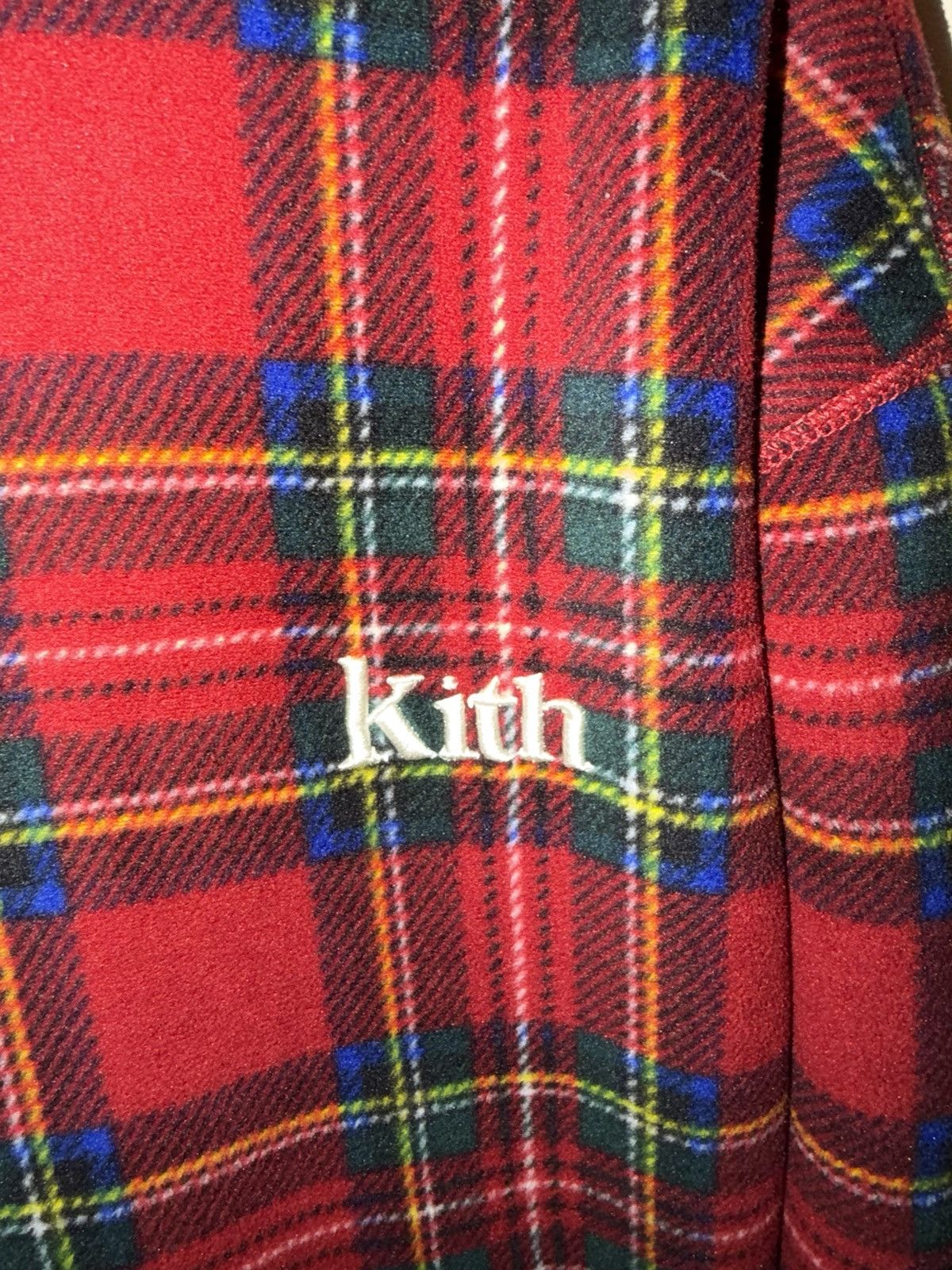 Kith Kith Plaid Sherpa Fleece Pullover Hoodie – Red – Size M Size US M / EU 48-50 / 2 - 3 Thumbnail