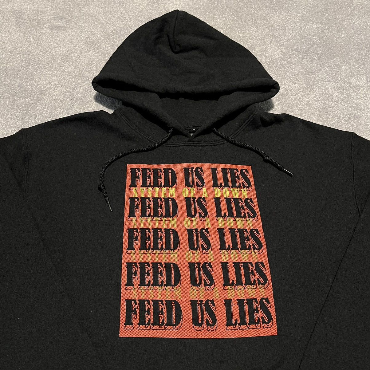 Band Tees Vintage System of a Down Feed Us Lies Logo Pullover Hoodie Size US M / EU 48-50 / 2 - 2 Thumbnail