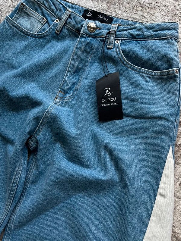 Vintage Blazed Sz 40 / L Wide Flared Jeans Denim Rare NWT Size 40" / US 18 - 6 Thumbnail