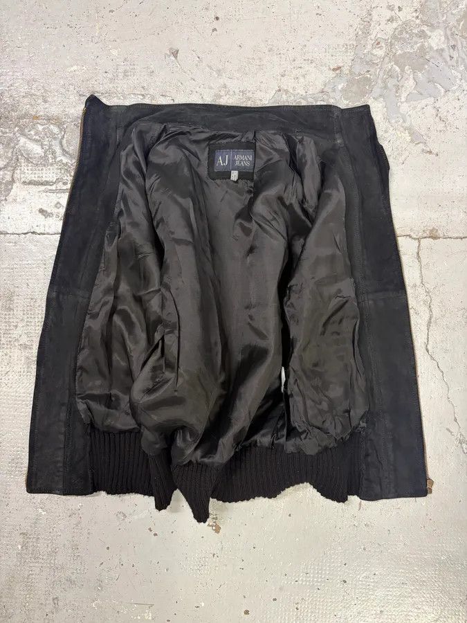 Armani Armani Black Suede Avant-Garde Bomber Jacket Size US S / EU 44-46 / 1 - 7 Thumbnail