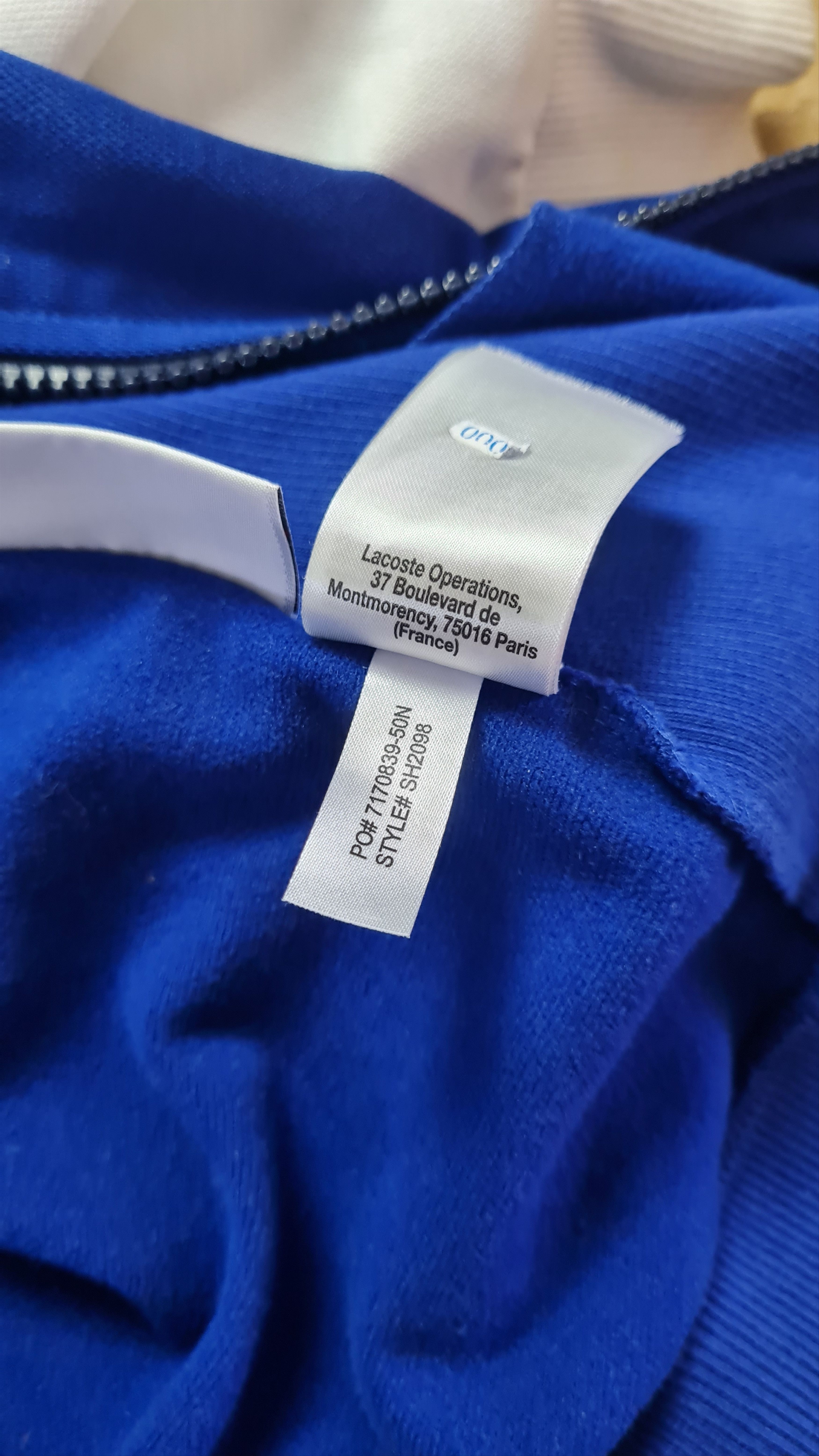 Lacoste Vintage sweatshirt LACOSTE Mens Track Jacket Blue Size US XXL / EU 58 / 5 - 5 Thumbnail