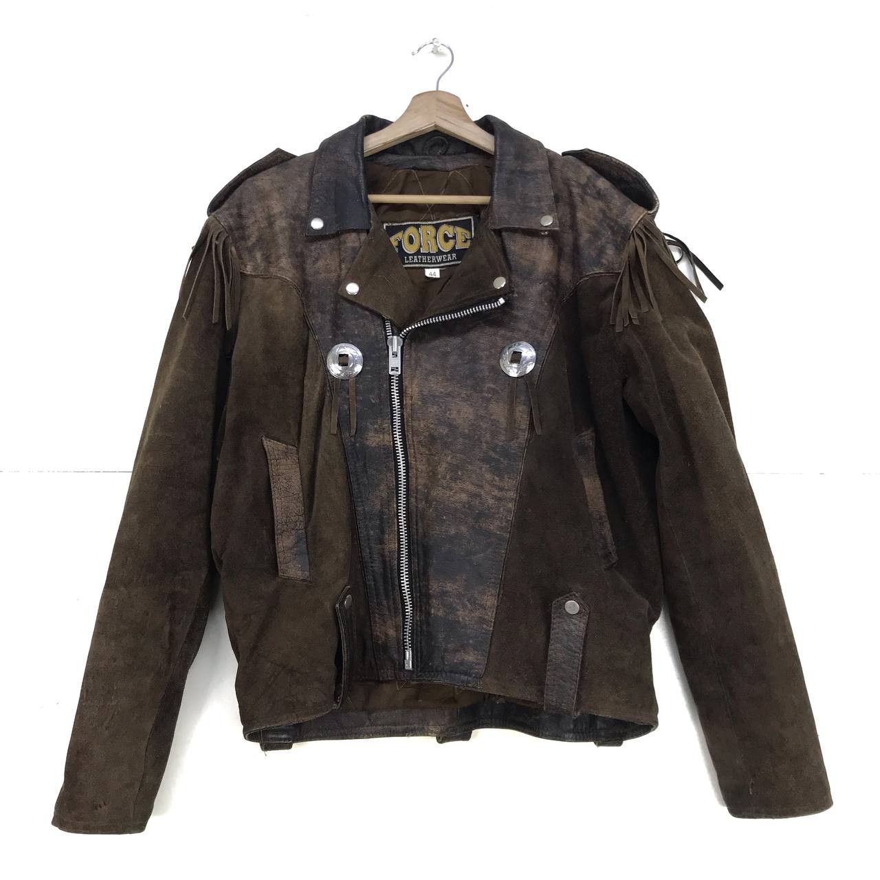 Cowboy Equipment × Vintage Rare🔥Force Leatherwear Cowboys Double Collar Leather Jacket Size US M / EU 48-50 / 2 - 1 Thumbnail