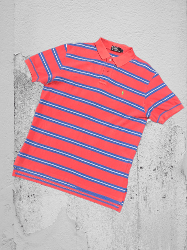 Polo Ralph Lauren × Vintage Vintage Polo Ralph Lauren Striped Pony Polo Shirt Size US L / EU 52-54 / 3 - 1 Thumbnail