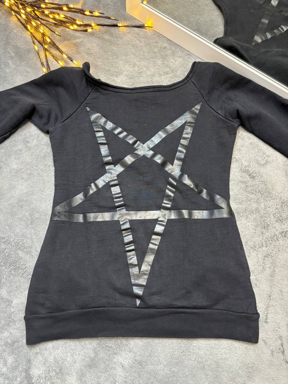 Pre-owned Avant Garde X Vintage Opium Heartless Sweater Y2k Pentagram Logo In Black