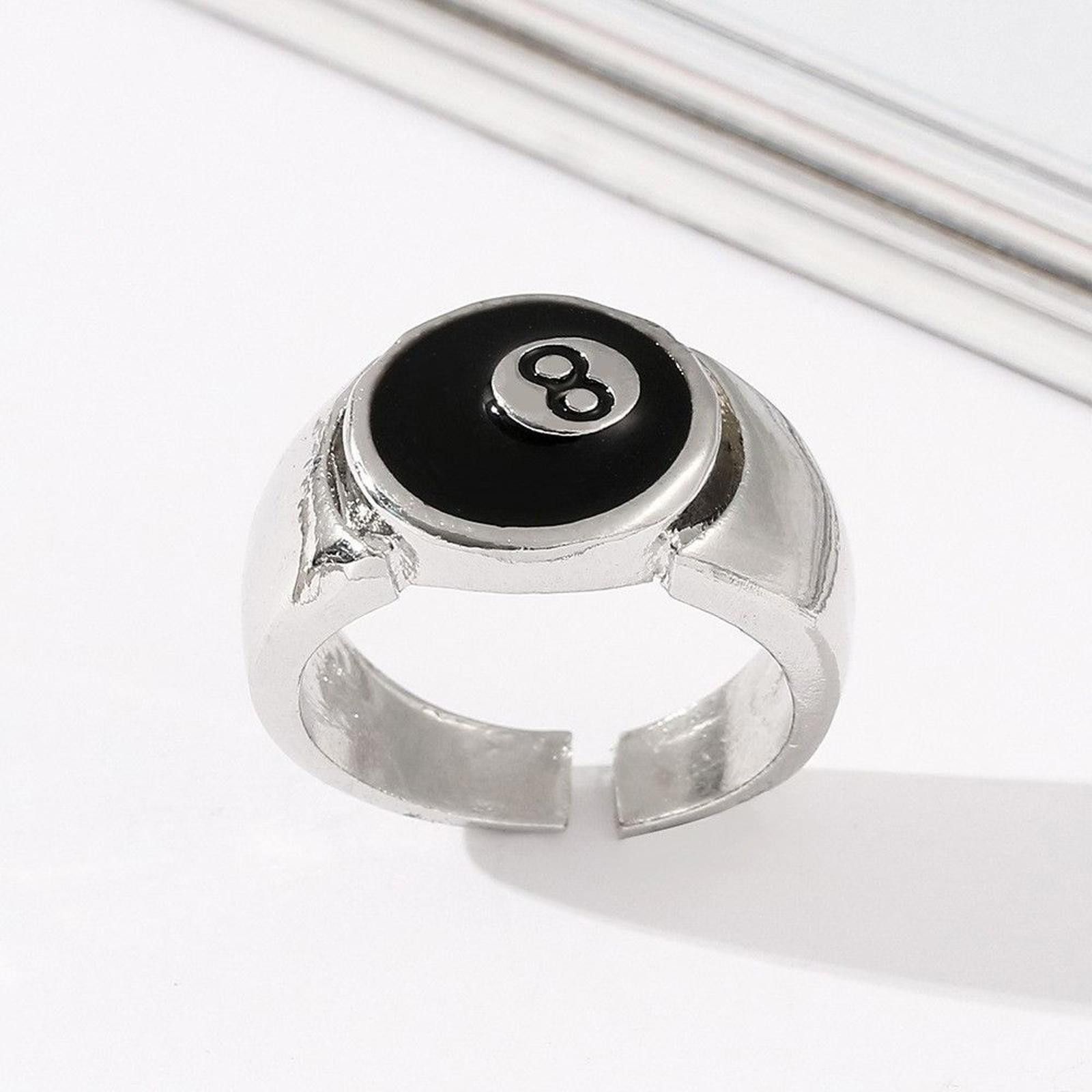 Jewelry 8 Ball Ring Size ONE SIZE - 8 Thumbnail