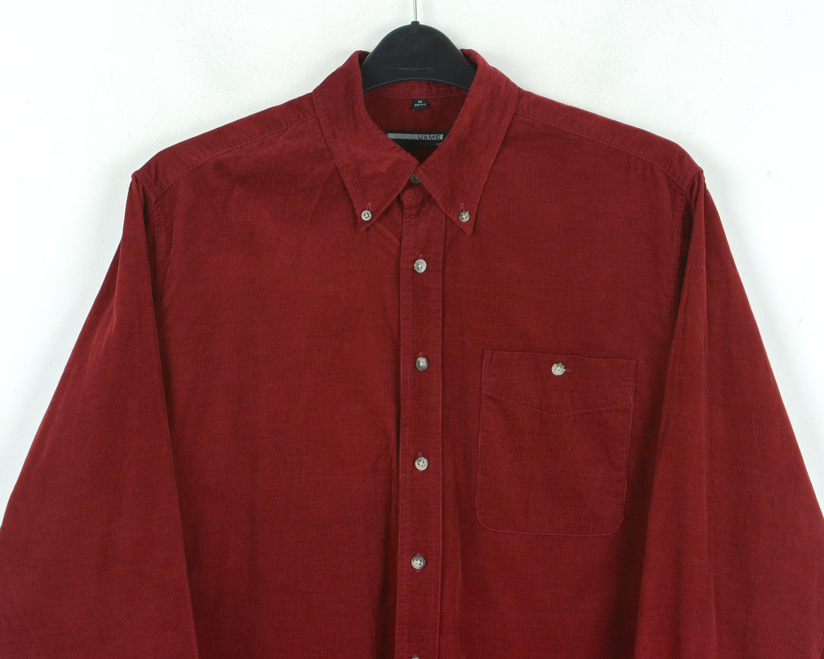 Other × Vintage Shirt Corduroy Soft Cotton Cord Long Sleeve Button Up Size US M / EU 48-50 / 2 - 7 Thumbnail