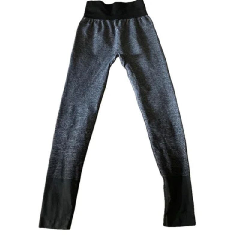 Other Athleisure Activewear Yoga Leggings Gray Black Panel NEW MIX Size 22" - 5 Thumbnail