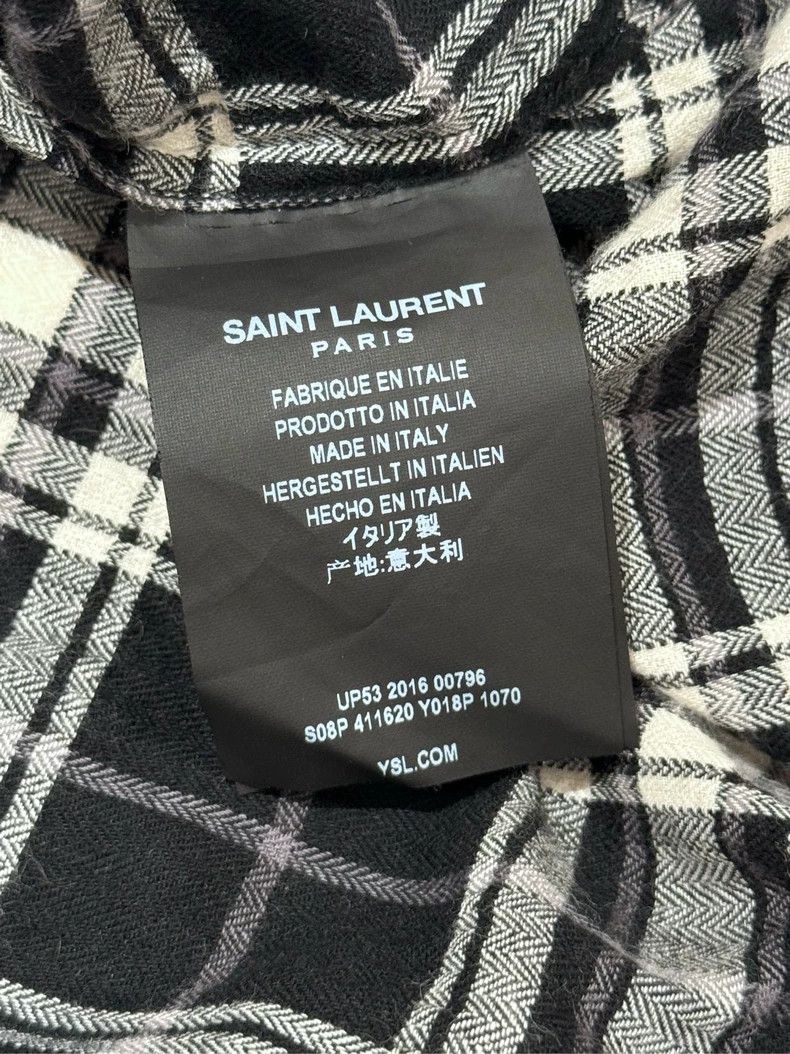 Saint Laurent Paris Saint Laurent Paris Black and white pleated plaid shirt 250 Size US XXS / EU 40 - 5 Thumbnail