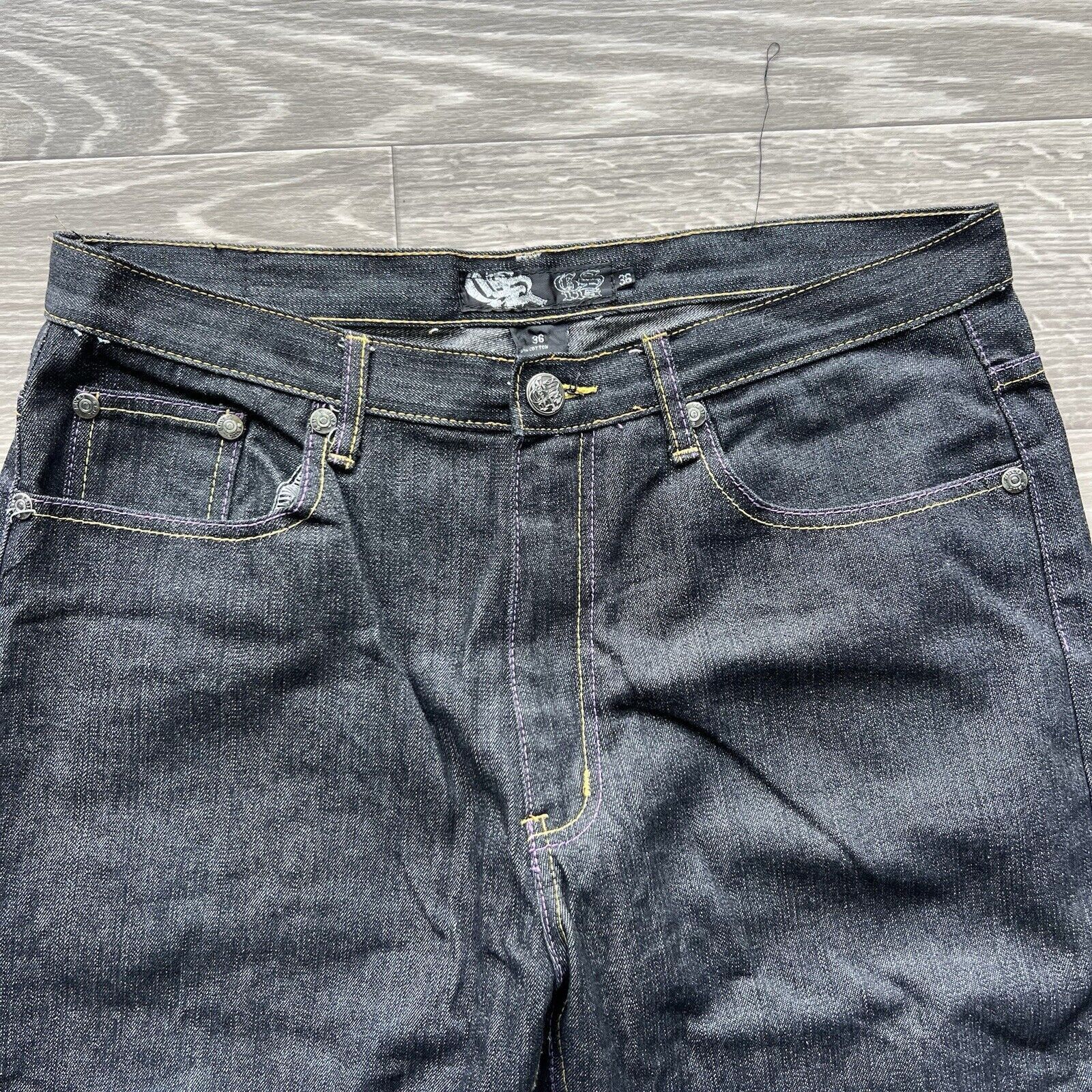 Other Vintage Y2k Jeans Mens Emo Skater Baggy Grunge Embroidered Size US 36 / EU 52 - 7 Thumbnail