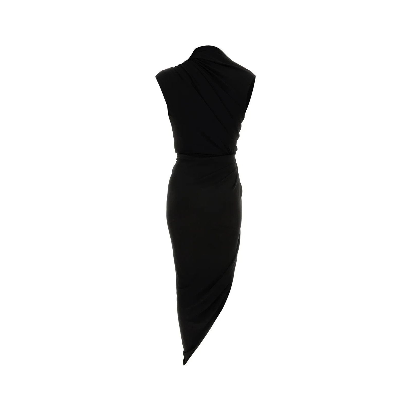 BALENCIAGA Black Stretch Crepe Dress New & Authentic (Women'