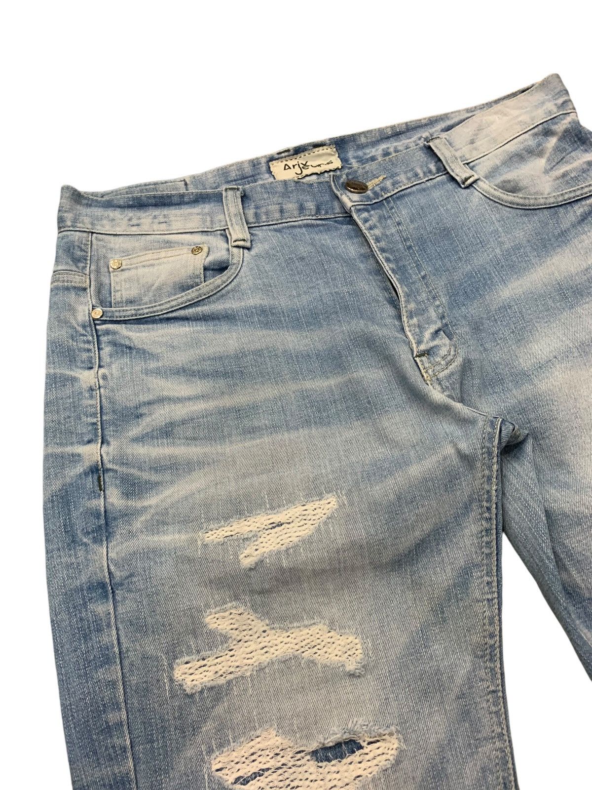 20471120 × If Six Was Nine × Japanese Brand Arix Constructed Distressed Denim Pants (AC13) Size US 34 / EU 50 - 7 Thumbnail