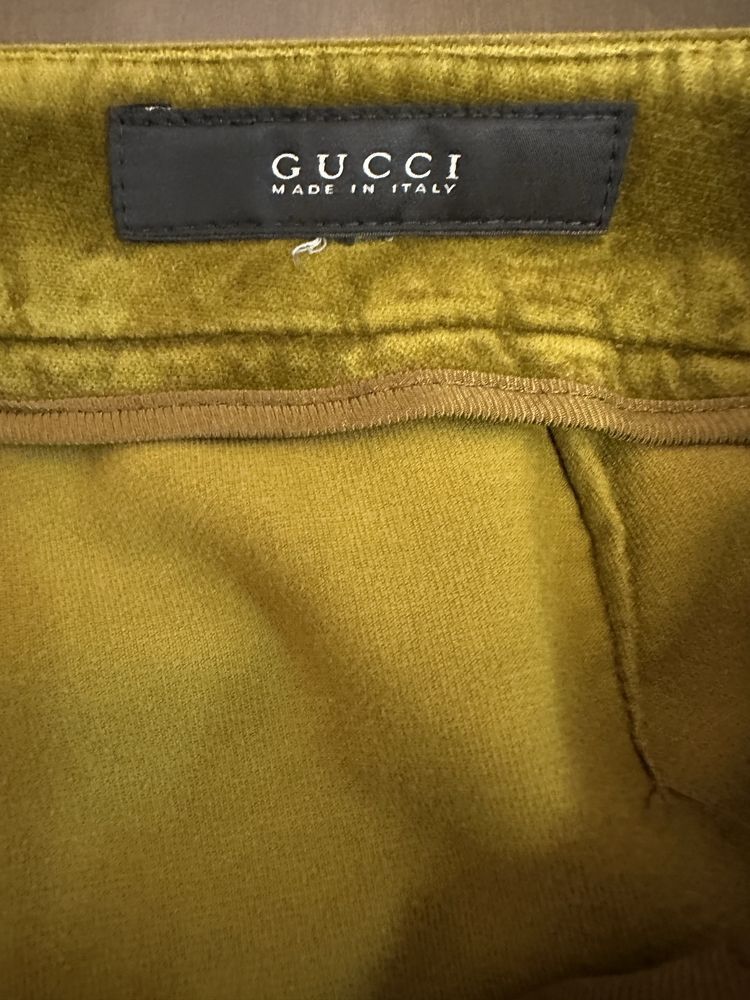 Gucci Vintage Gucci Velvet Olive Gold Trousers Pants Size 34" / US 12 / IT 48 - 5 Thumbnail