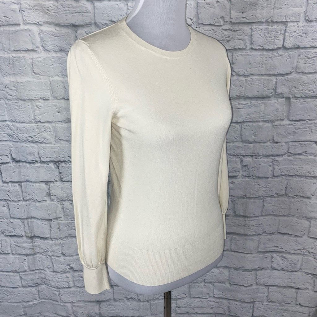 Gap GAP women M Crewneck Longsleeve classic sweater off white Size M / US 6-8 / IT 42-44 - 3 Thumbnail