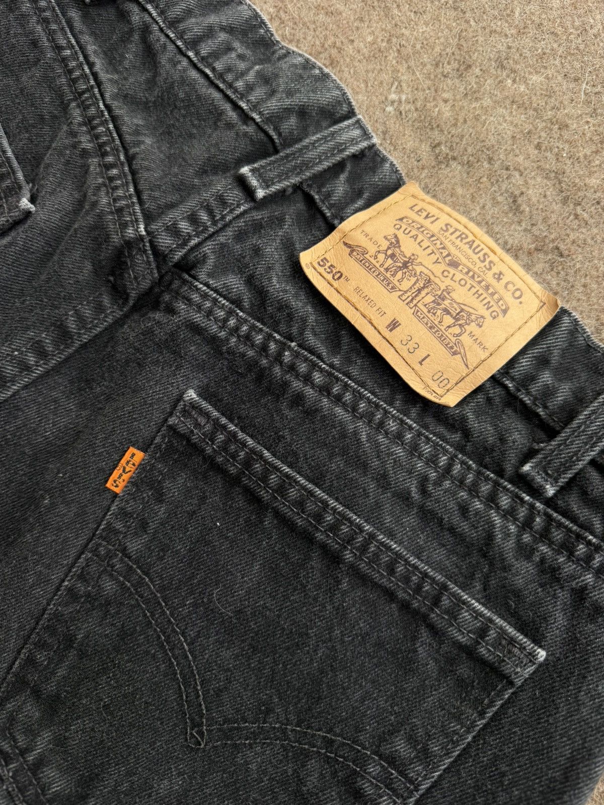 Levi's Levi’s 550 Made in USA Orange Tab Denim Shorts Size US 33 - 9 Thumbnail