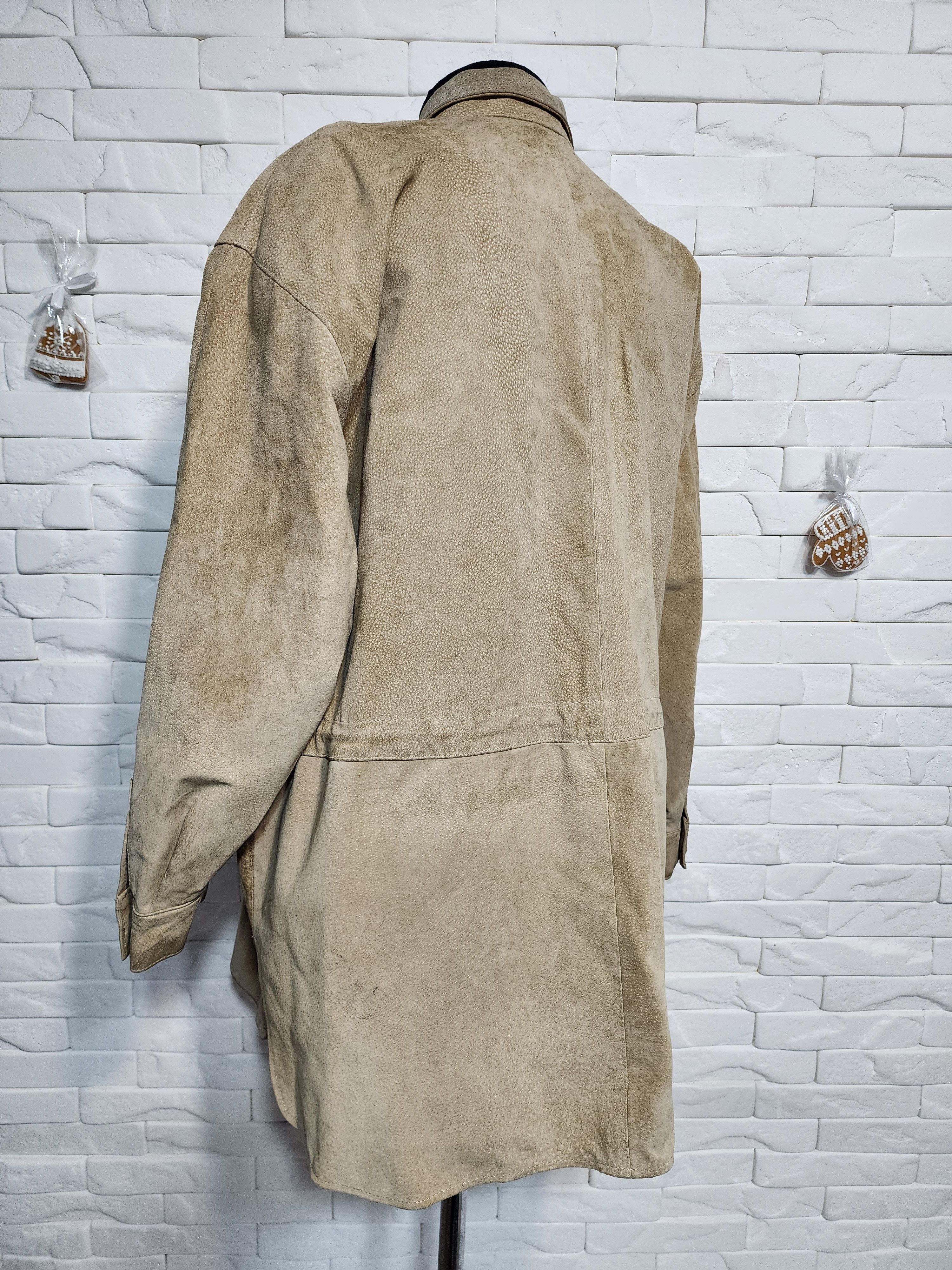 Genuine Leather Brown Suede Leather Jacket: Classic Design Size XXL / US 16-18 / IT 52-54 - 6 Thumbnail