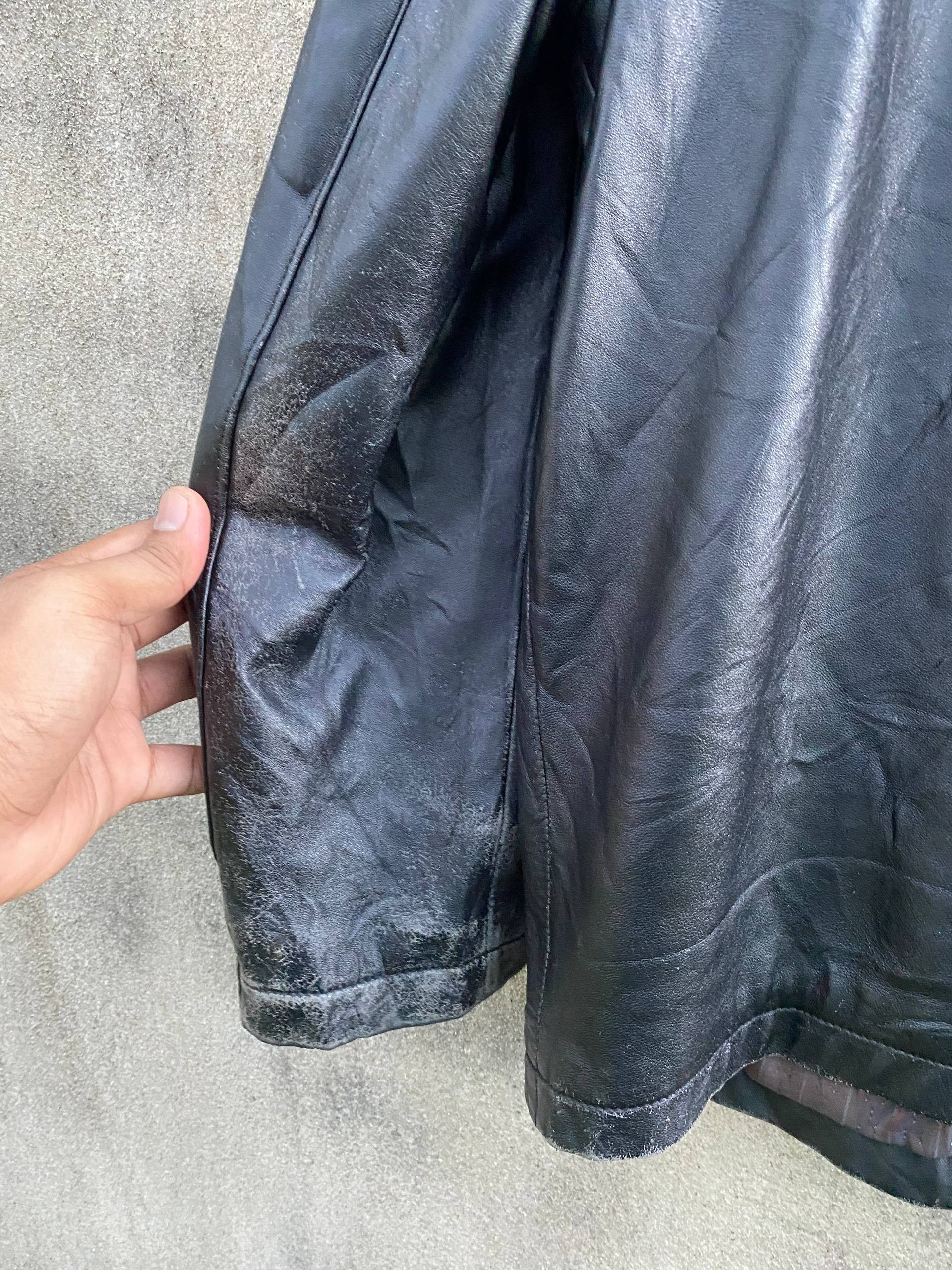 Japanese Brand T's Sheepskin Leather Jacket Nice Faded Design Size US M / EU 48-50 / 2 - 7 Thumbnail