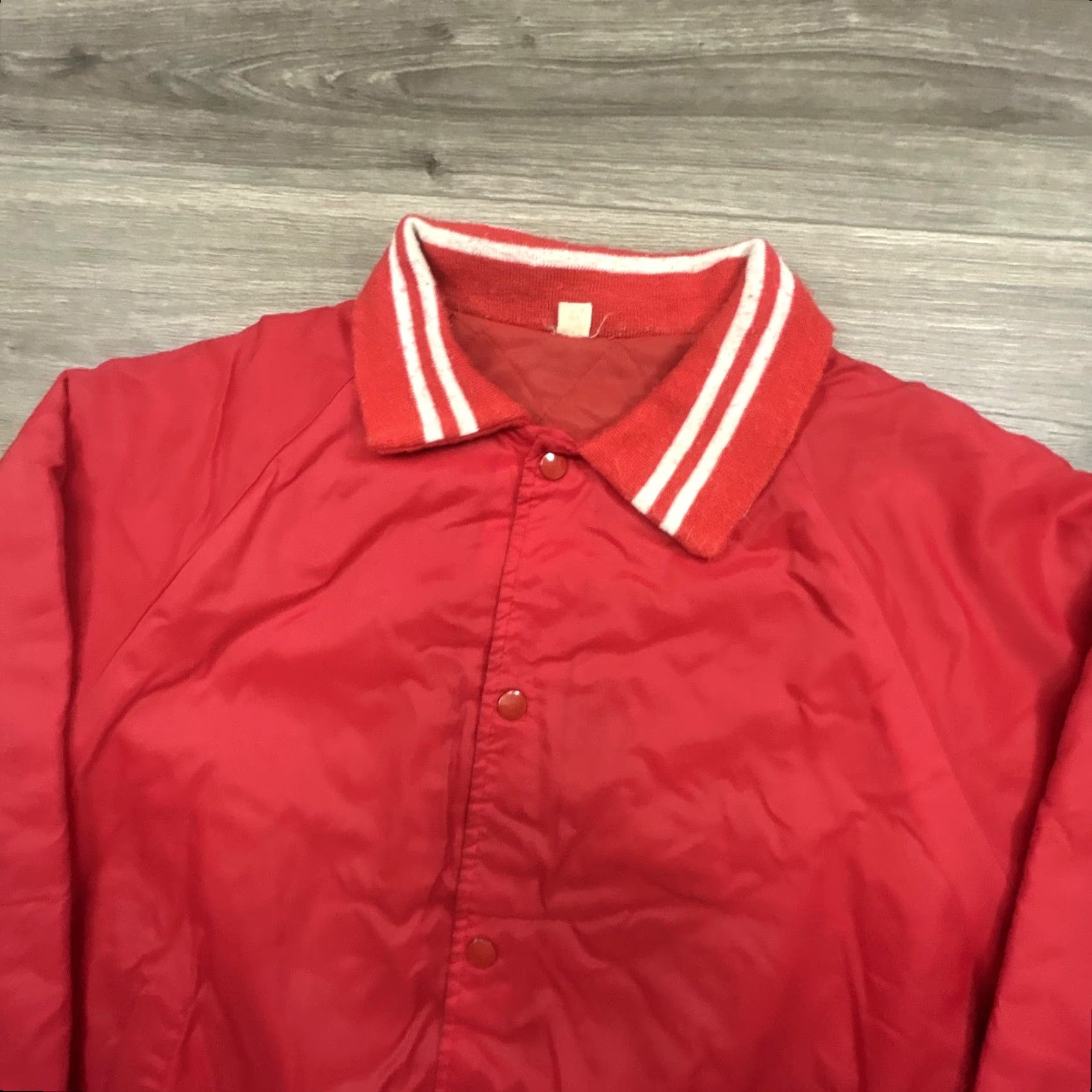Vintage VINTAGE Columbus Tech Jacket Mens XL Red Varsity Jacket College School 80s USA Size US XL / EU 56 / 4 - 5 Thumbnail