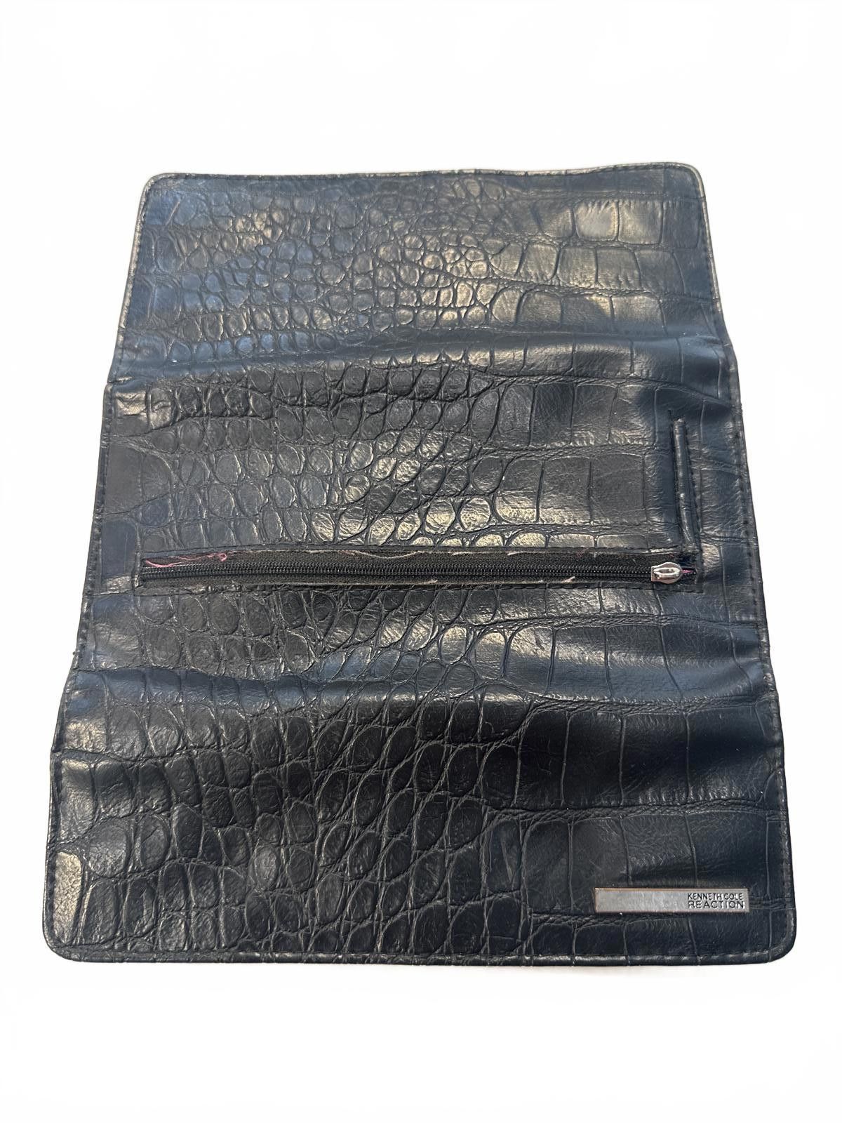 Other Reaction Kenneth Cole Black Alligator Leather Pink Lining Size ONE SIZE - 2 Thumbnail