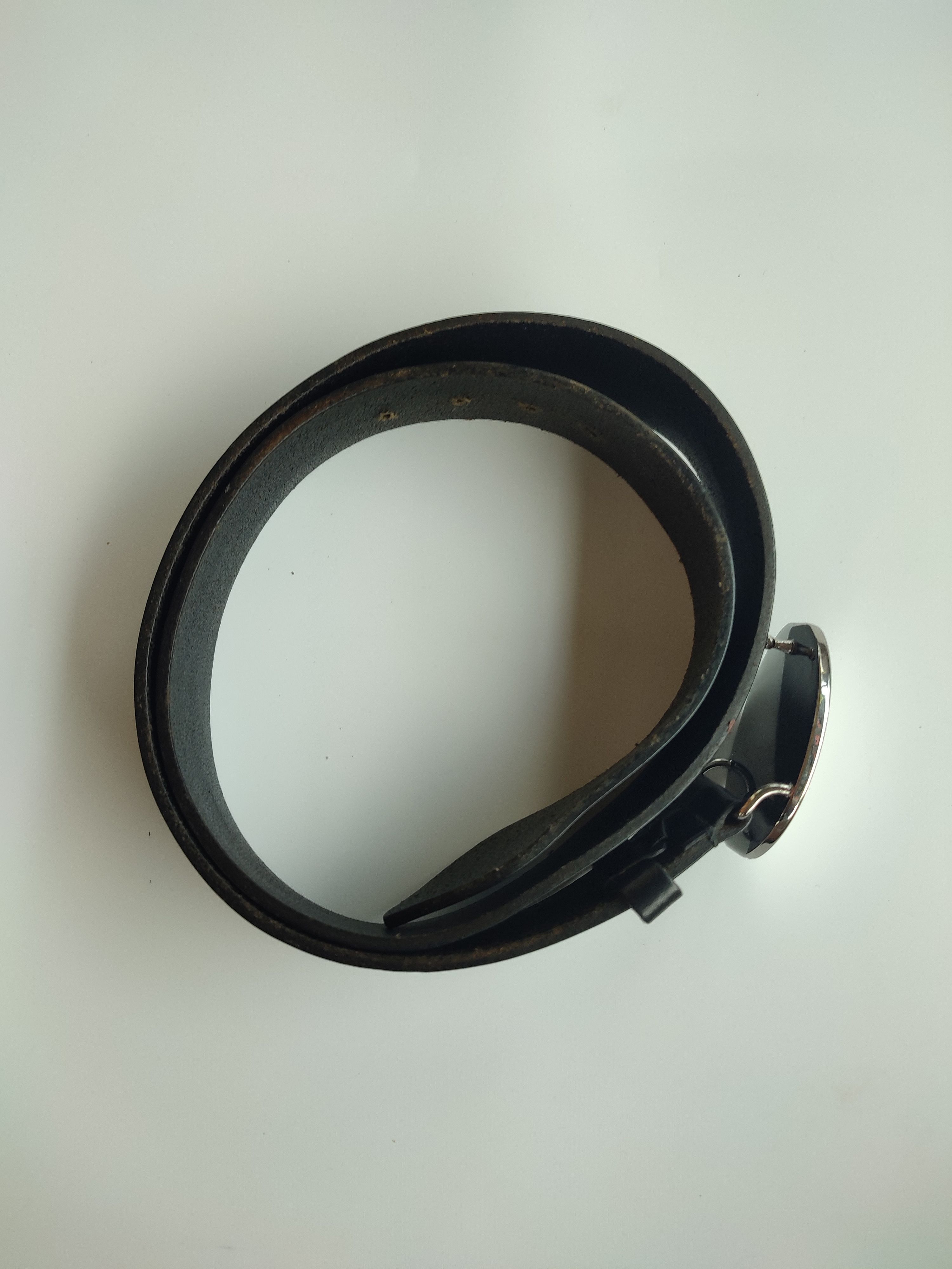 Dolce & Gabbana Authentic Dolce & Gabbana Black Leather Belt Size 44 - 6 Thumbnail
