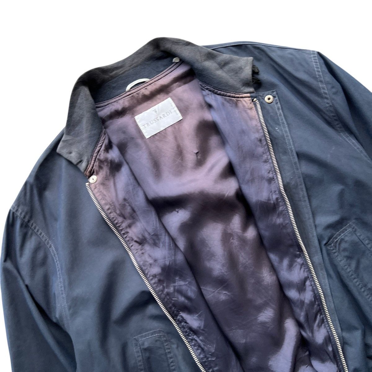 Trussardi Vintage Trussardi Rowing Gold Medal Navy Blue Bomber jacket Size US M / EU 48-50 / 2 - 11 Thumbnail