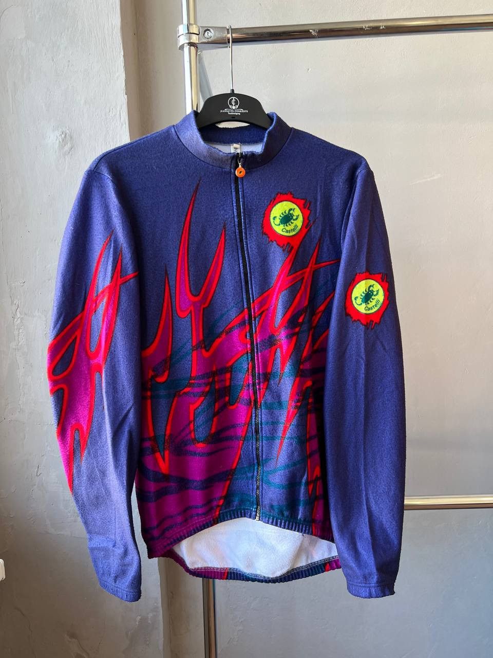 Vintage 1970 RARE CASTELLI LIMITED ART “FIRE” BIKE CYCLING JACKET XL Size US XL / EU 56 / 4 - 2 Thumbnail