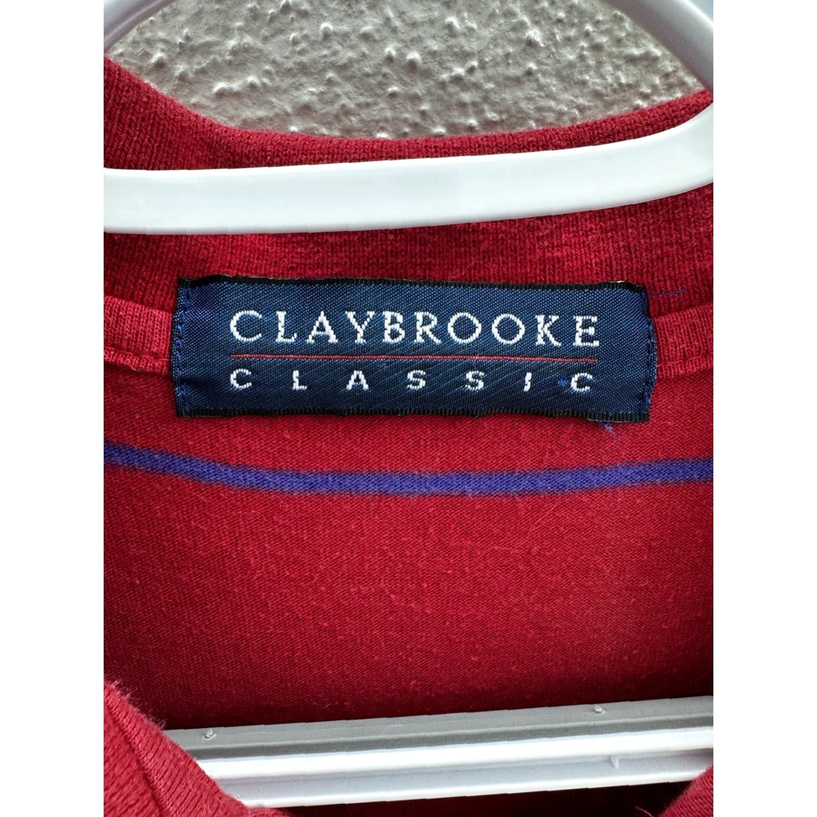 Vintage Claybrooke Classic Mens Polo Shirt XL Red Striped Short Sleeve Pocket Polo Shirt Mens XL Red Striped Short Sleeve Pocket Size US XL / EU 56 / 4 - 5 Thumbnail