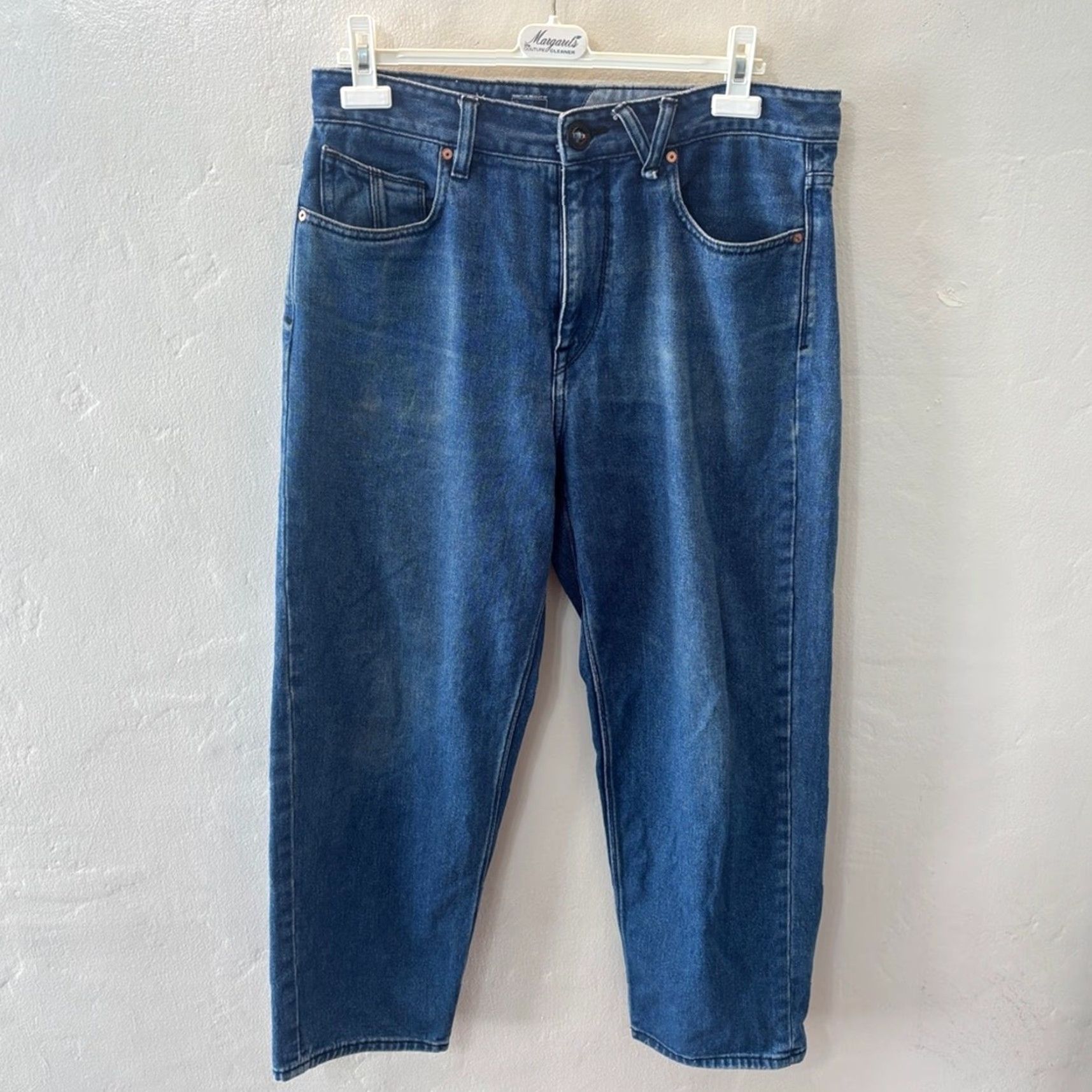 Volcom VINTAGE Volcom x Noa Deane Entertainment Denim Jeans 34x26 Cropped Loose Tapered Size US 35 - 2 Thumbnail