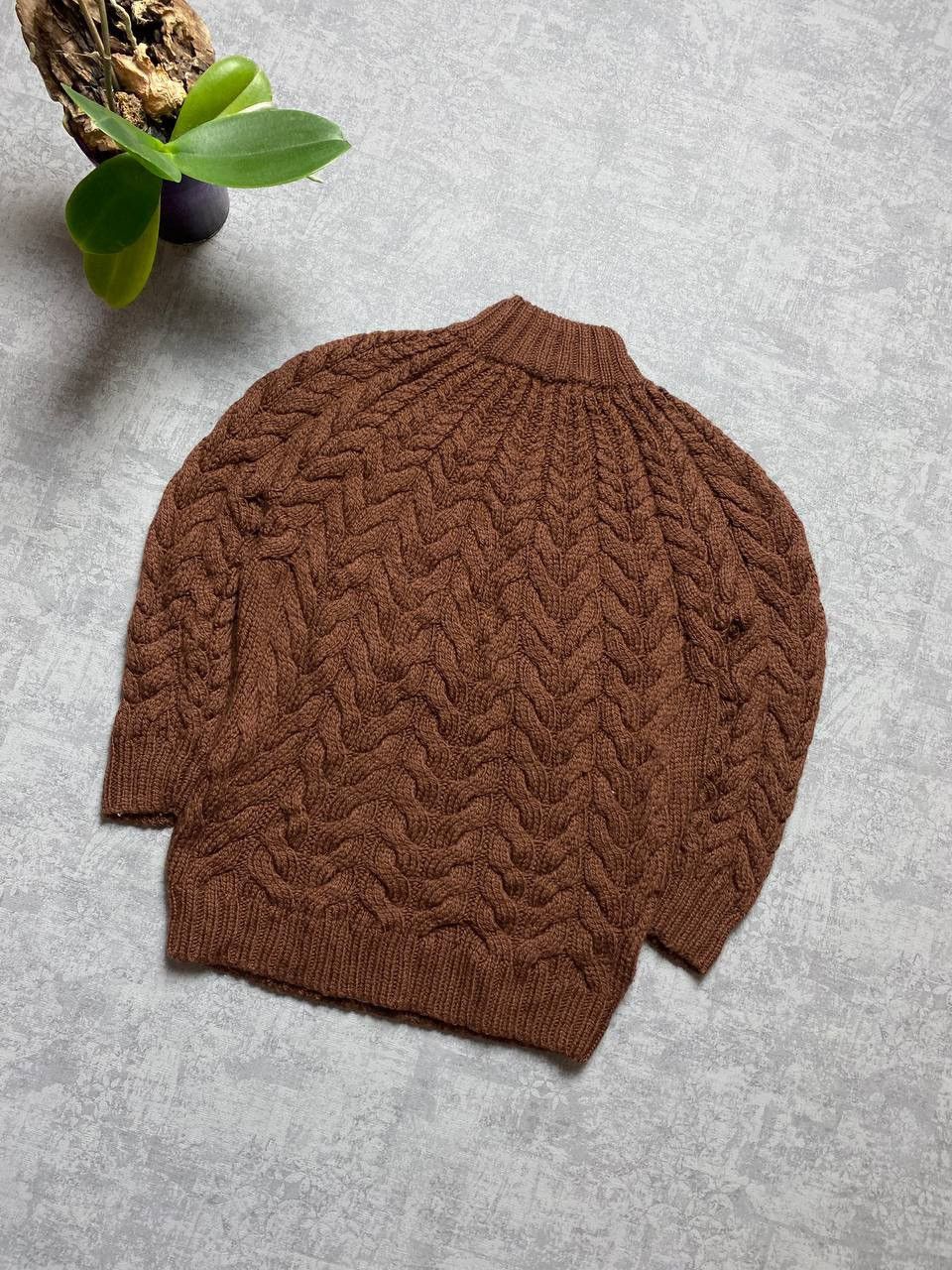 Sezane Ia Maille Sezane Wool coarse knitted brown Sweater Size S / US 4 / IT 40 - 10 Thumbnail