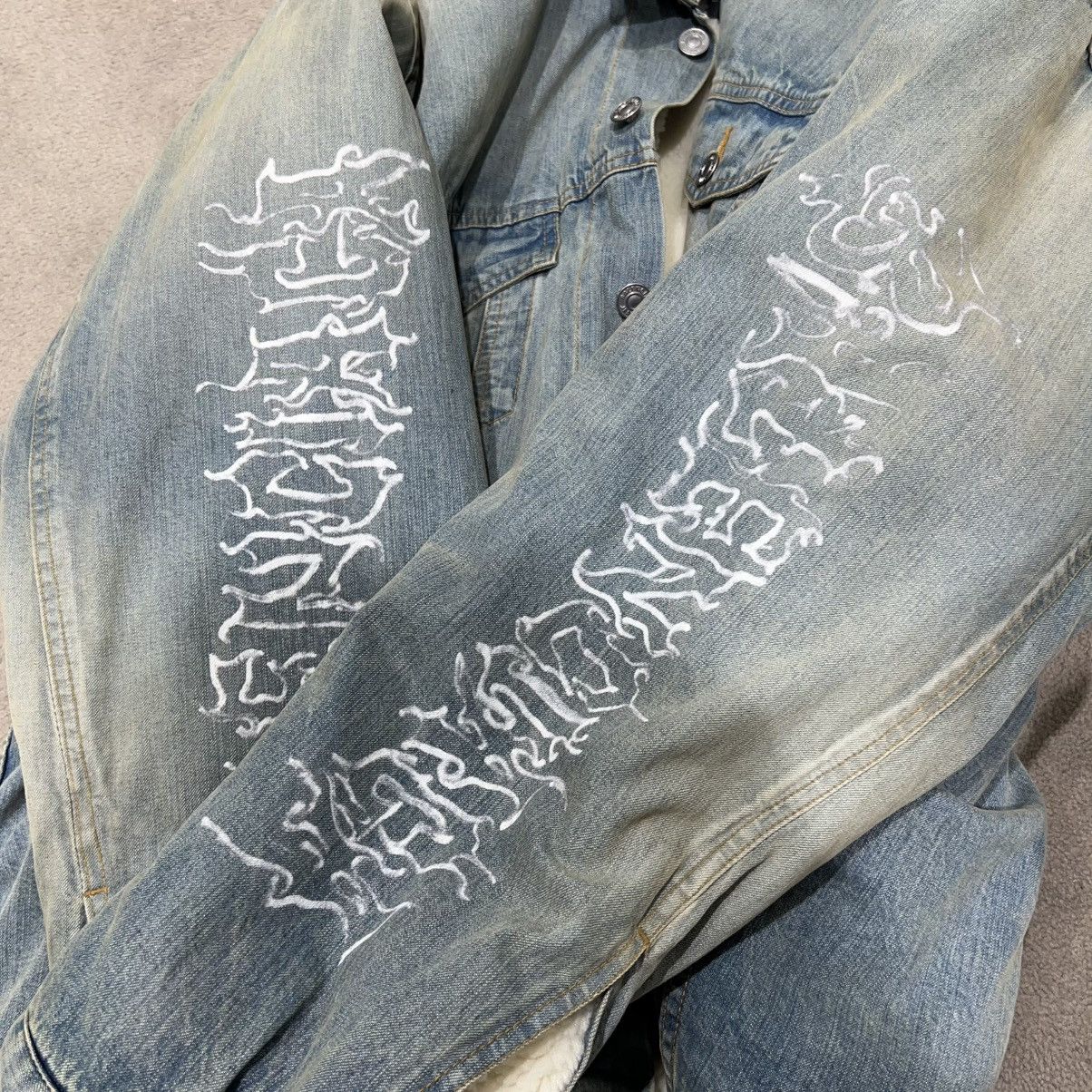 Balenciaga Balenciaga Oversized Shearling Denim Jacket Size US XL / EU 56 / 4 - 6 Thumbnail