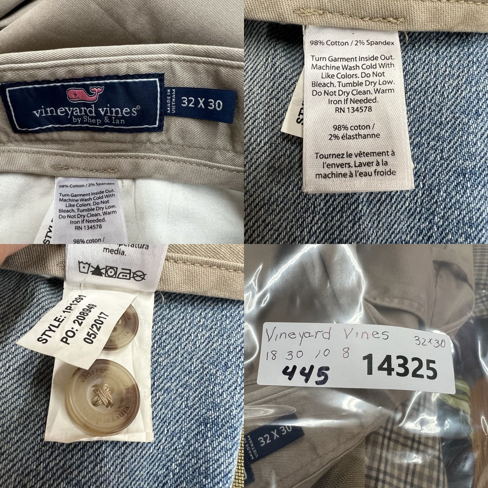 Vineyard Vines VINTAGE Vineyard Vines Men's Pants Casual Chino Straight Leg Size 32 Beige Cotton Spandex Size US 32 / EU 48 - 8 Thumbnail