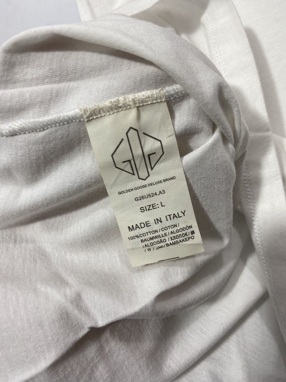 Golden Goose Golden Goose Deluxe Venezia Brand Tshirt White Size US L / EU 52-54 / 3 - 5 Thumbnail