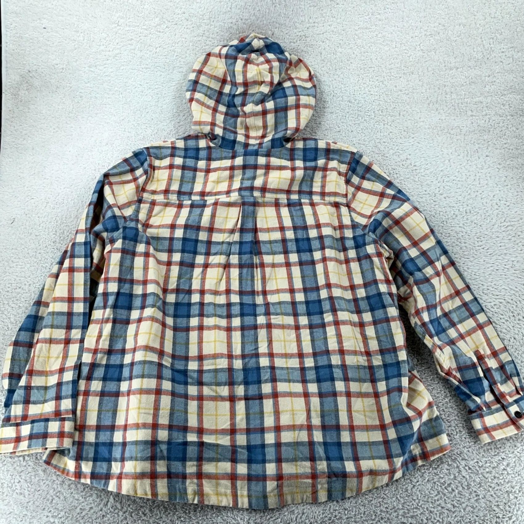 Vintage L.L. Bean Hooded Flannel Jacket Womens 3X Plaid Relaxed Fit Full Zip Hoodie Size XXL / US 16-18 / IT 52-54 - 4 Thumbnail