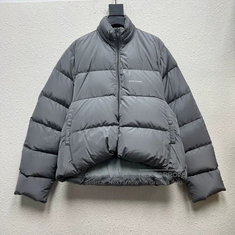 Balenciaga Balenciaga Misty grey logo cotton coat Size US S / EU 44-46 / 1 - 1 Thumbnail