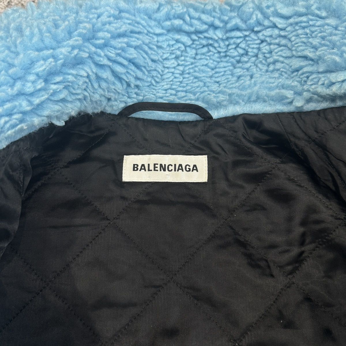 Balenciaga Balenciaga Oversized Baby Blue Teddy Fleece Size US XXL / EU 58 / 5 - 3 Thumbnail