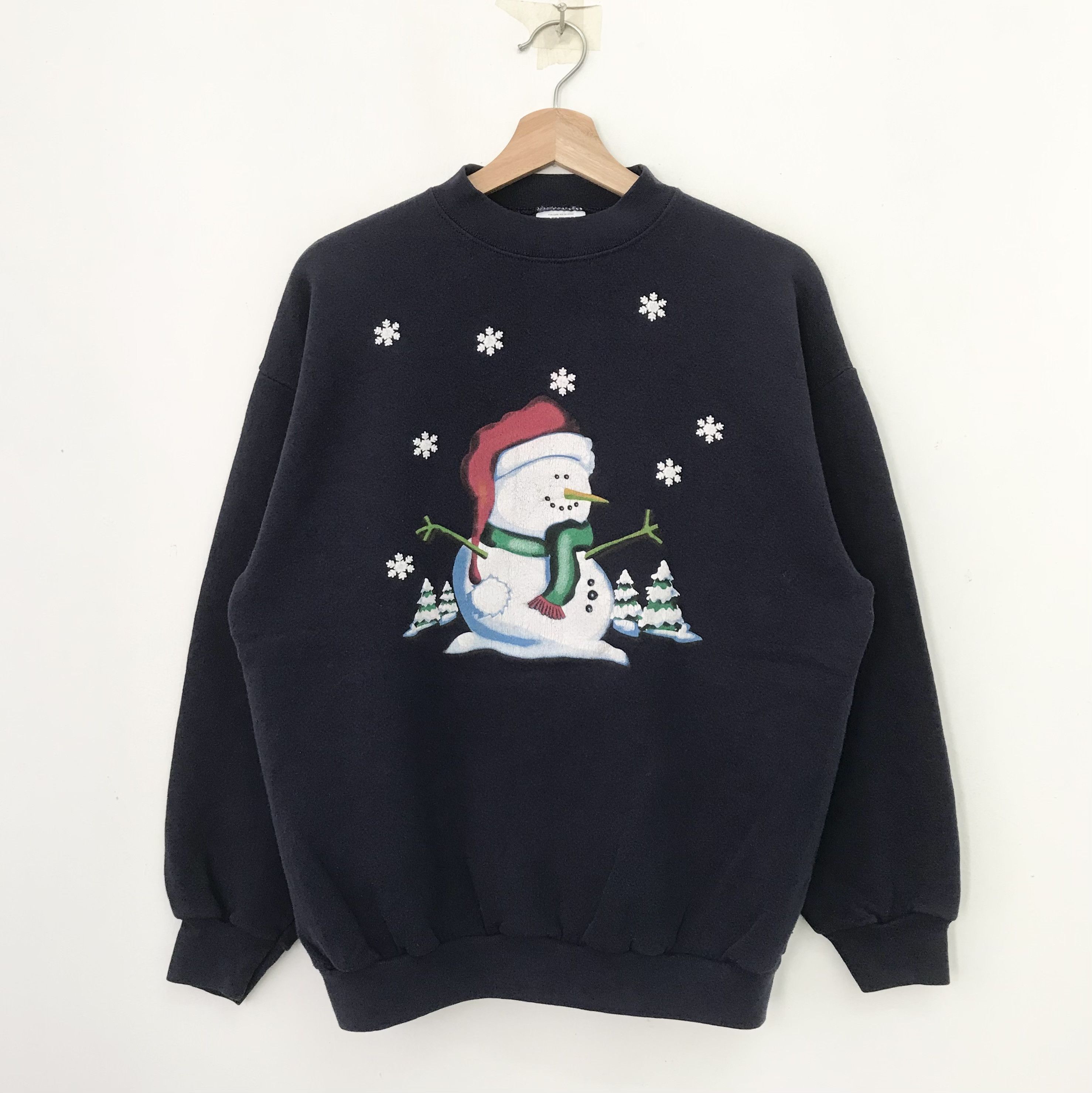 Tultex Vintage 90s Snowman Graphic Blue - 23 Size US L / EU 52-54 / 3 - 1 Thumbnail
