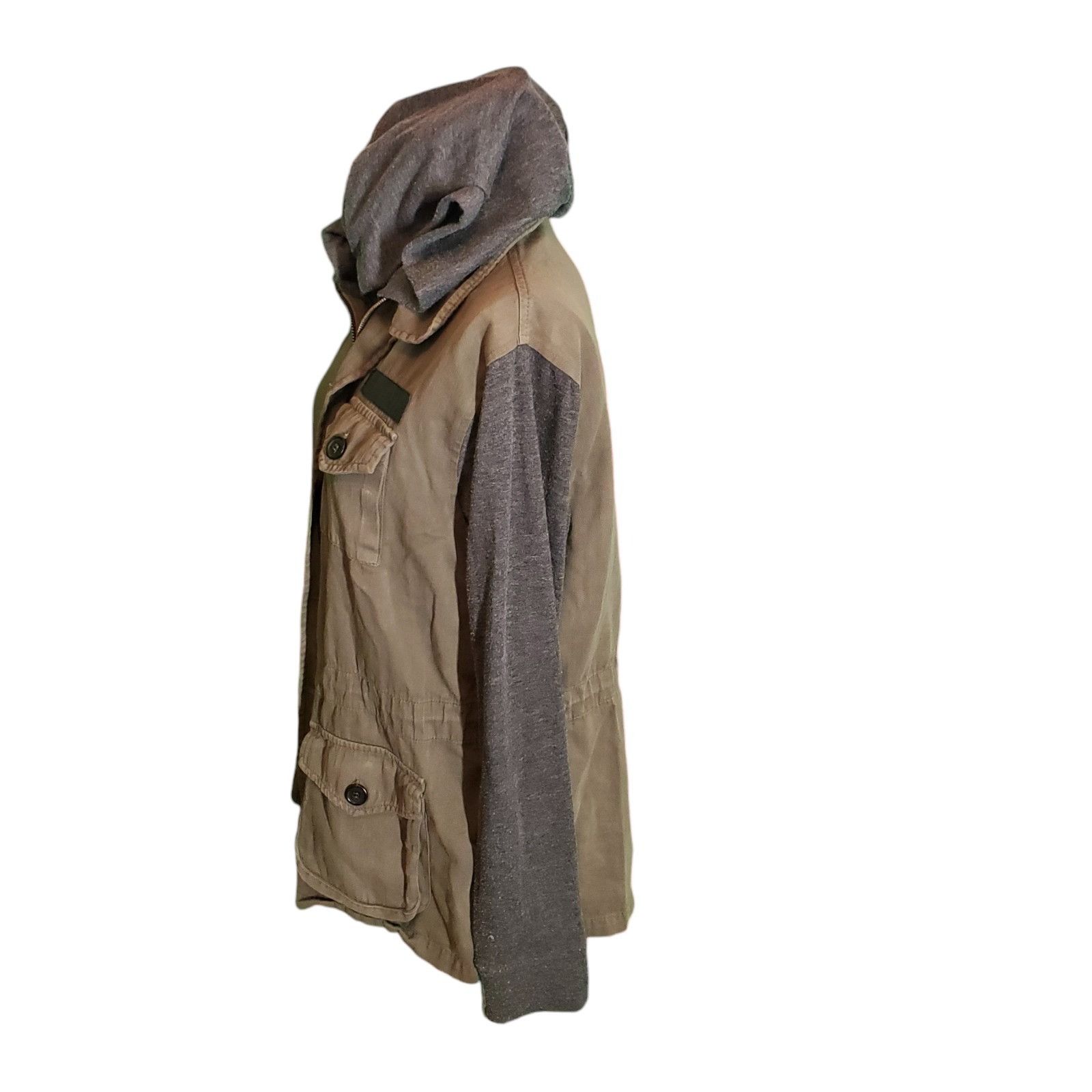 Anthropologie John Eshaya Cargo Utility Jacket Hooded Jacket Olive Green S Size M / US 6-8 / IT 42-44 - 3 Thumbnail