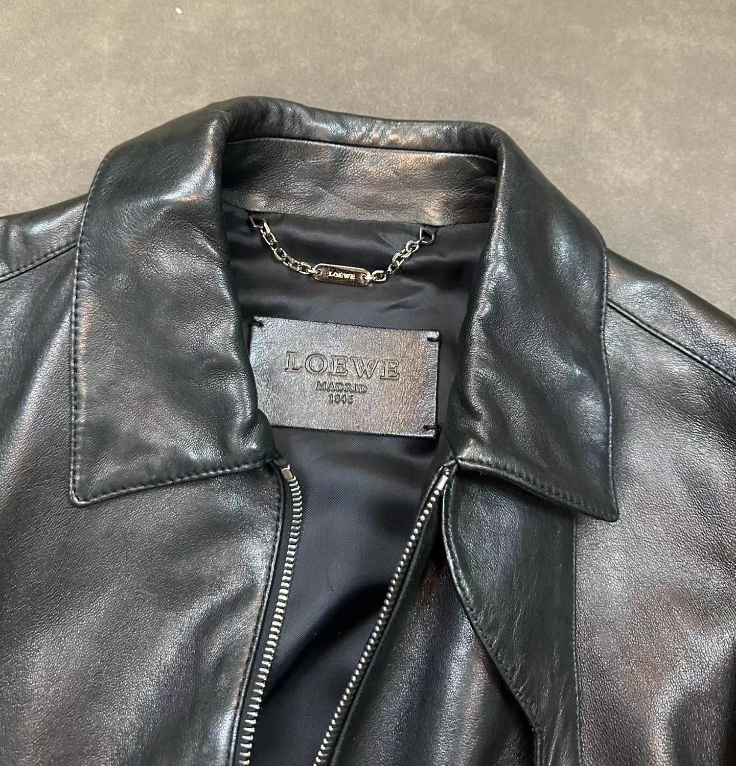 Loewe Loewe Lamb Fur Collar Leather Jacket M Size US M / EU 48-50 / 2 - 3 Thumbnail