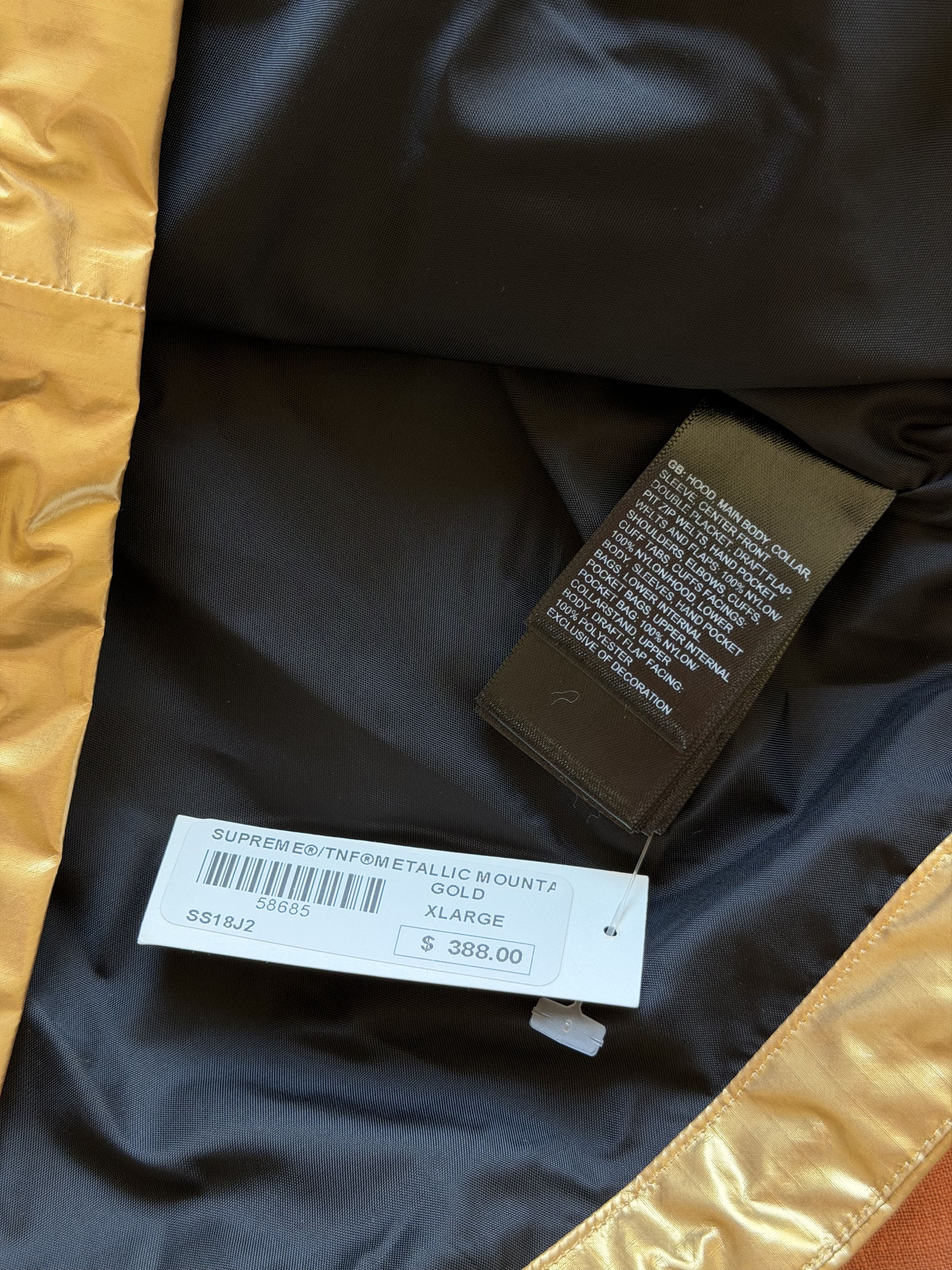 Supreme × The North Face Supreme The North Face Mountain Parka in Metallic Gold Size US XL / EU 56 / 4 - 11 Thumbnail