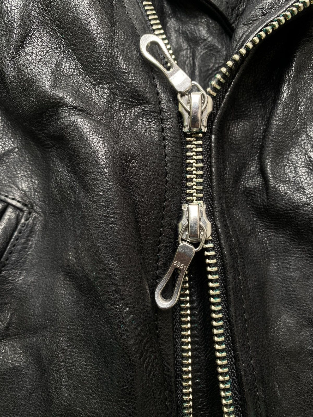 5351 POUR LES FEMMES 2000s 5351 Les Pour Femmes- Goatskins Biker Leather Jacket Size XS / US 0-2 / IT 36-38 - 5 Thumbnail