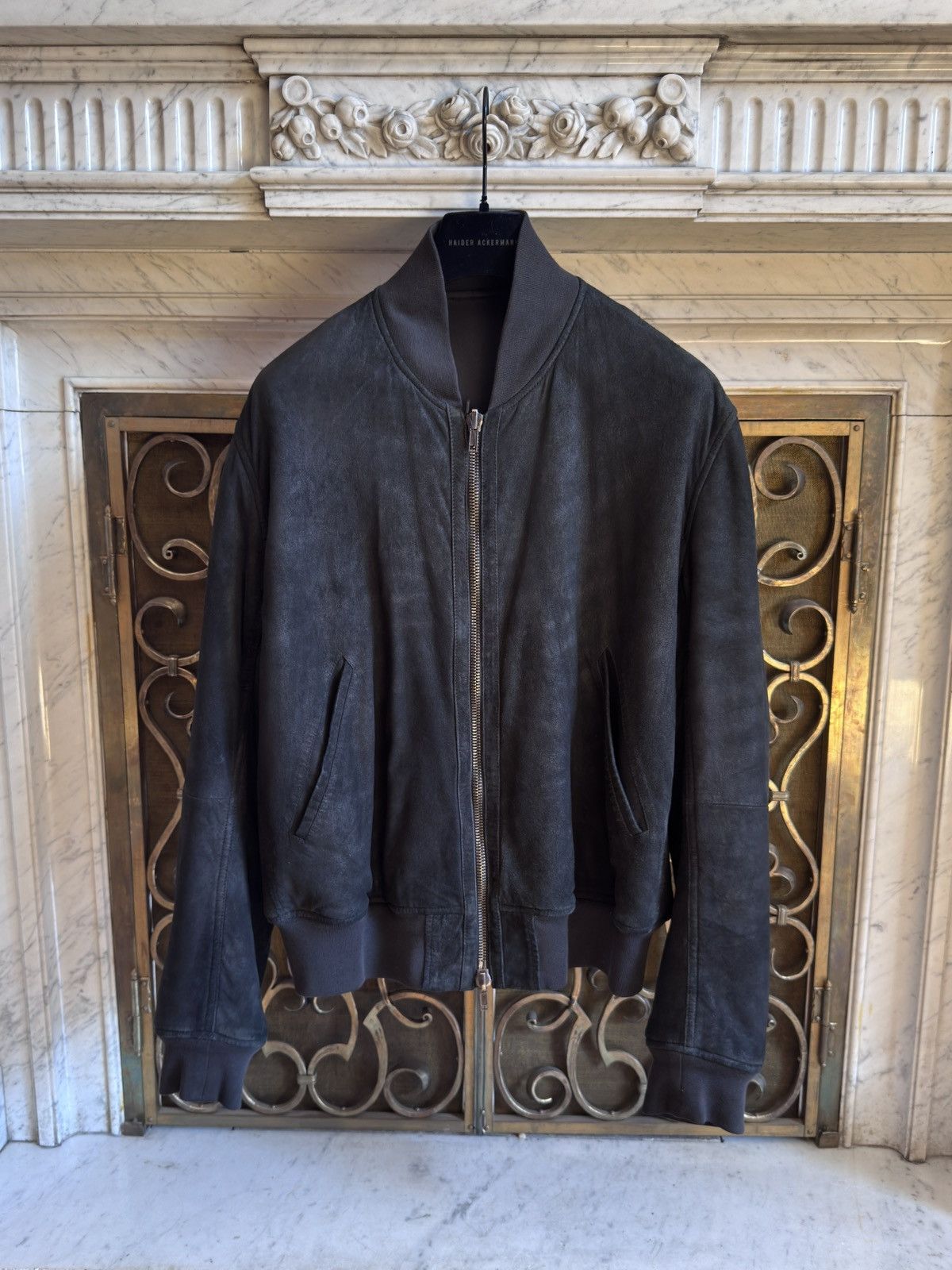 Haider Ackermann SS14 Reversible Bomber Jacket in Dark Grey Suede Size US S / EU 44-46 / 1 - 1 Thumbnail