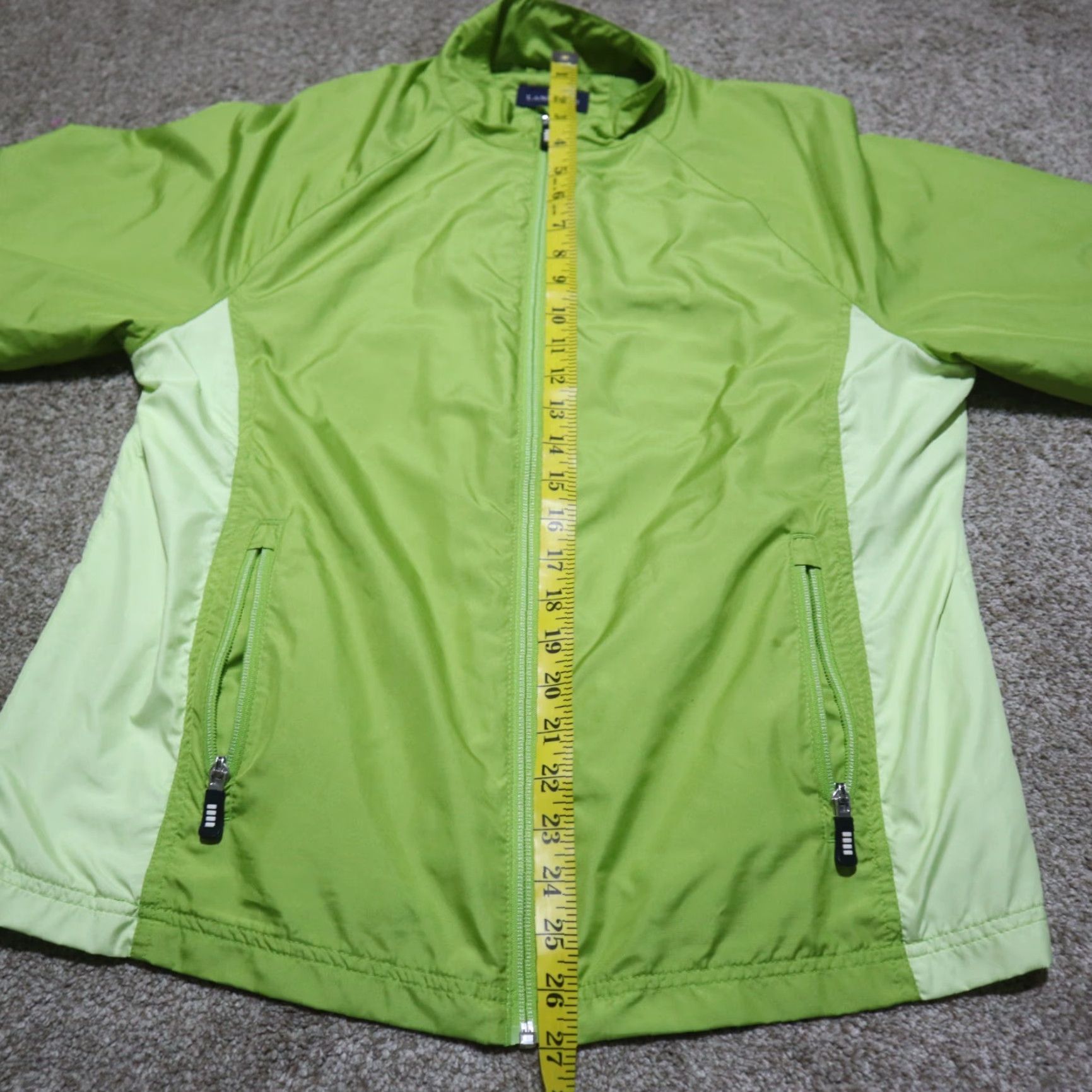 Lands' End Lands' End Jacket Green Windbreaker Lightweight Full Zip Long Sleeve Women Large Size L / US 10 / IT 46 - 6 Thumbnail