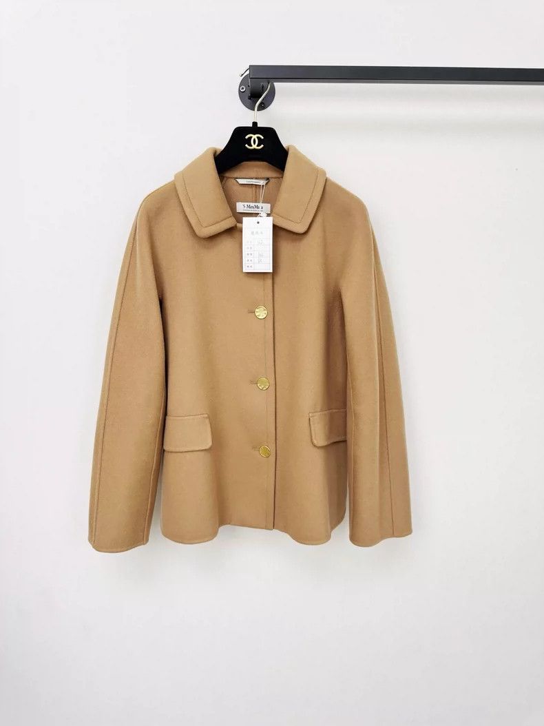 Max Mara Max Mara Brown wool coat Size L / US 10 / IT 46 - 1 Thumbnail