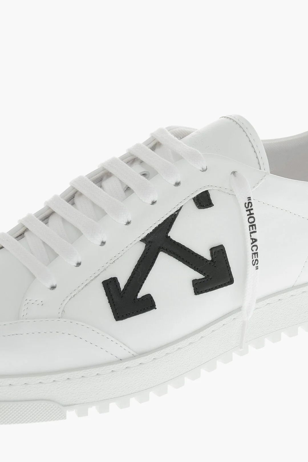 Off-White og1mm0426 Low Two-Tone Leather Sneakers in Black & White Size US 13 / EU 46 - 4 Thumbnail