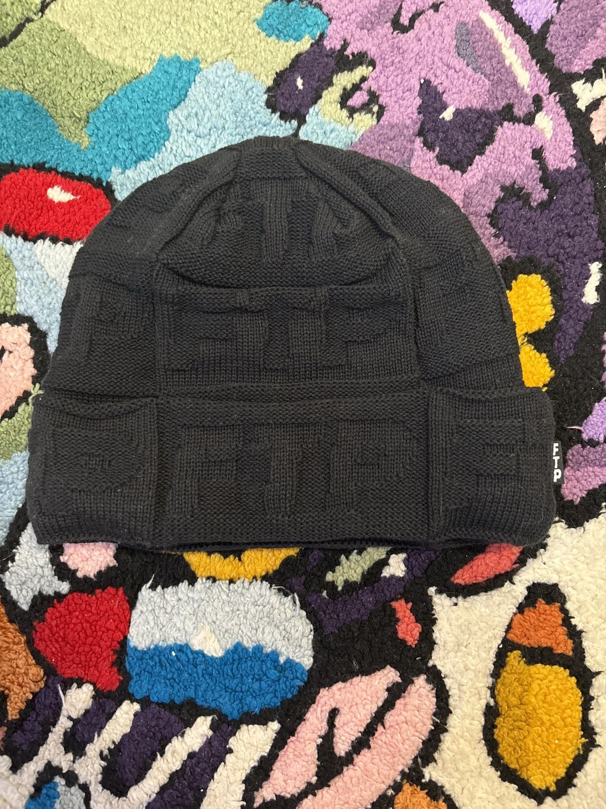 Fuck The Population FTP Repeat Logo Knit Beanie Size ONE SIZE - 2 Thumbnail