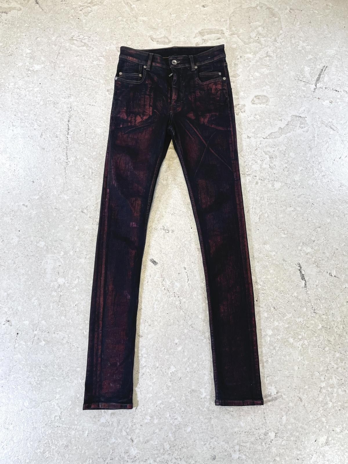 Rick Owens Rick Owens Foil Wax Bruise Denim Size US 27 - 1 Thumbnail