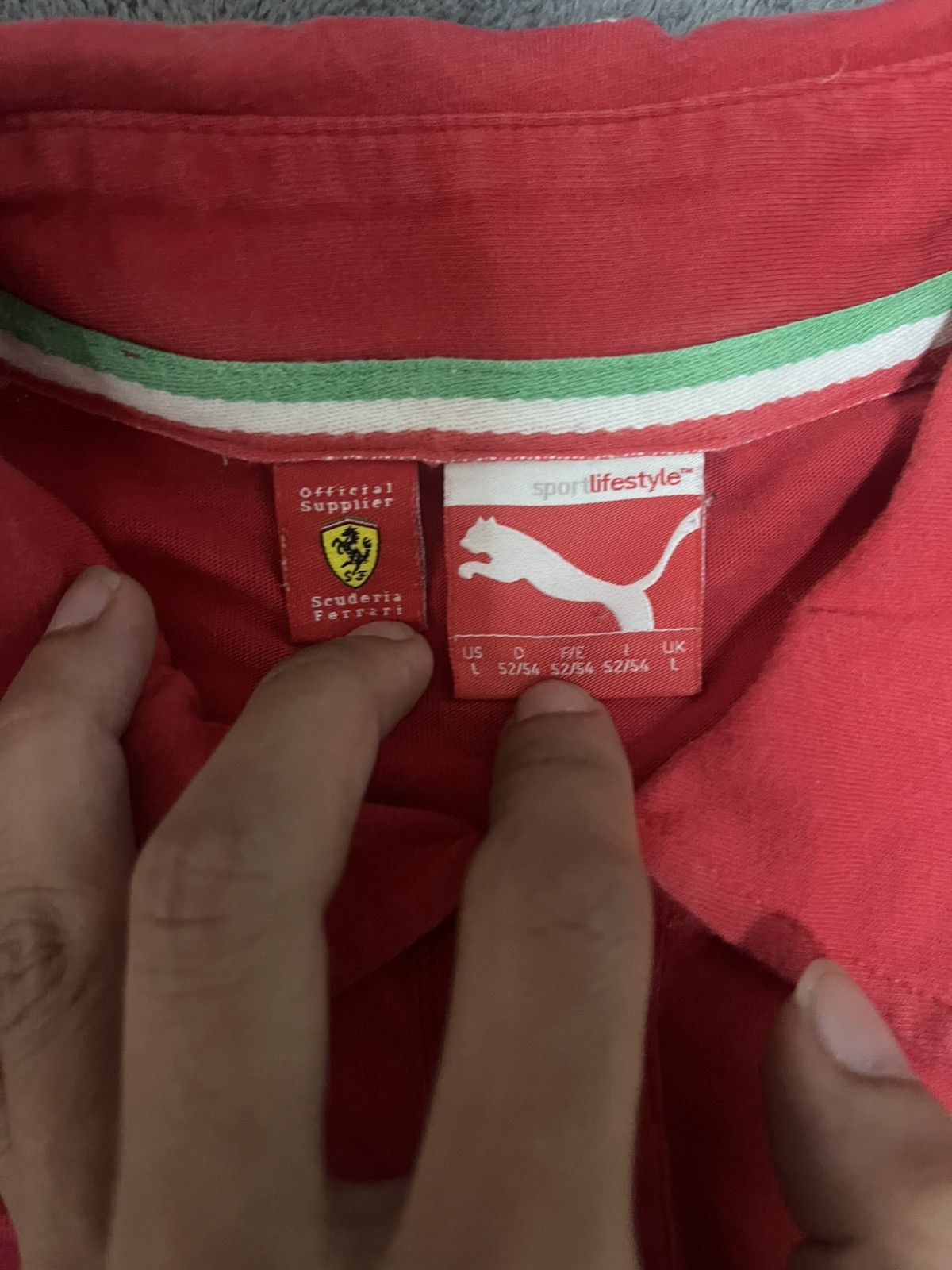 Ferrari × Puma PUMA Mens Ferrari Graphic Polo Shirt Red Size L Size US L / EU 52-54 / 3 - 5 Thumbnail