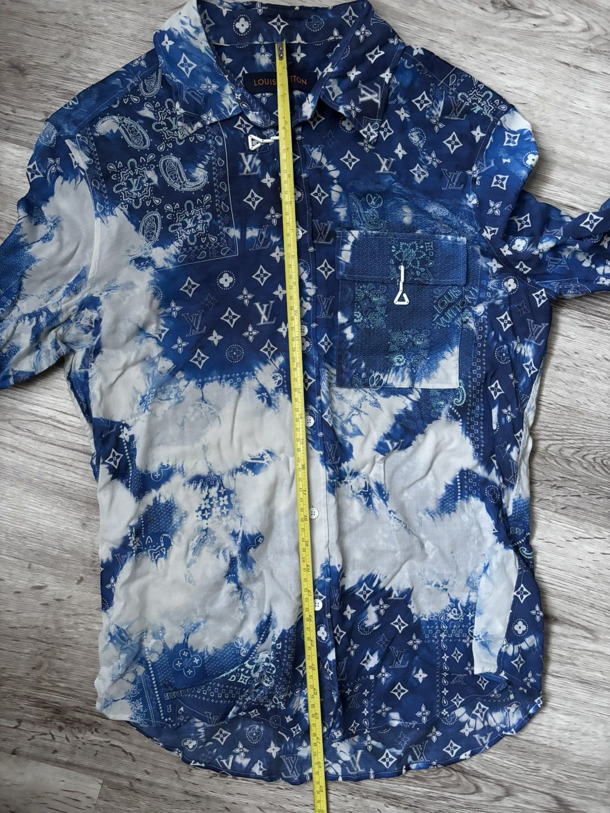 Louis Vuitton Louis Vuitton Monogram Bandana Hook Detail Shirt Blue Size US M / EU 48-50 / 2 - 22 Thumbnail