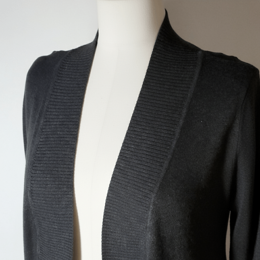 Other Cielo Size S/M Cardigan Charcoal Open Front Sweater Size M / US 6-8 / IT 42-44 - 4 Thumbnail